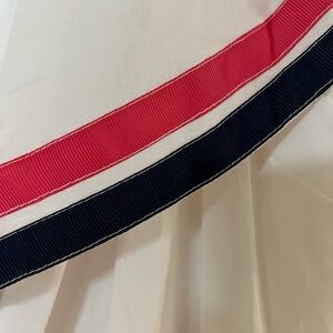 Lane Bryant Red and Blue A-Line Pleated Skirt